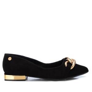 NEW XTI women's suede ballet flats shoes in black